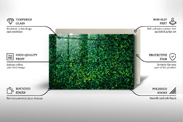 Glas Ceranfeldabdeckung Pflanze mit kleinen Blättern