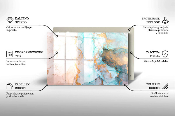 Glas Ceranfeldabdeckung Marmorabstraktion