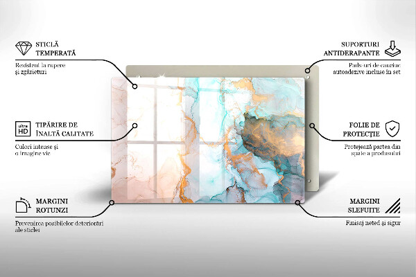 Glas Ceranfeldabdeckung Marmorabstraktion
