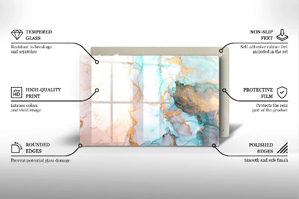 Glas Ceranfeldabdeckung Marmorabstraktion