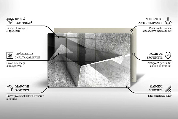 Glas Ceranfeldabdeckung Konkrete Abstraktion