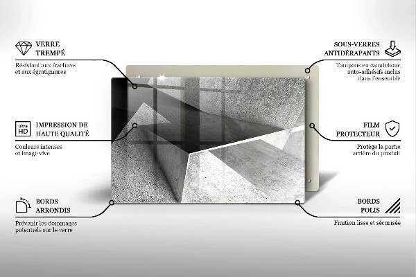 Glas Ceranfeldabdeckung Konkrete Abstraktion