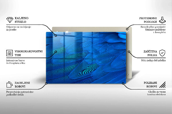 Glas Ceranfeldabdeckung Vogelfedern
