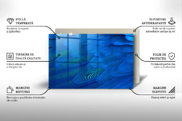 Glas Ceranfeldabdeckung Vogelfedern