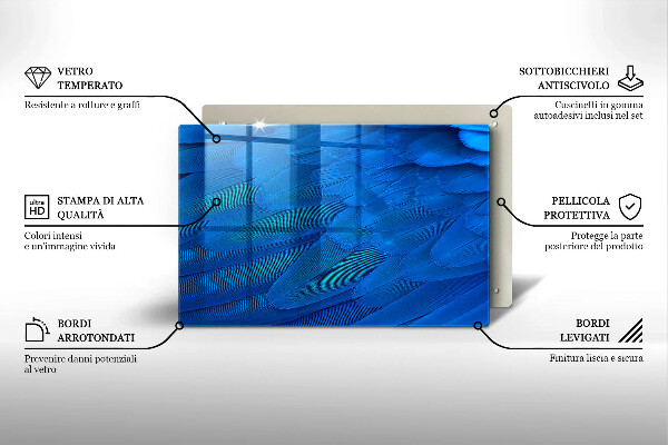 Glas Ceranfeldabdeckung Vogelfedern