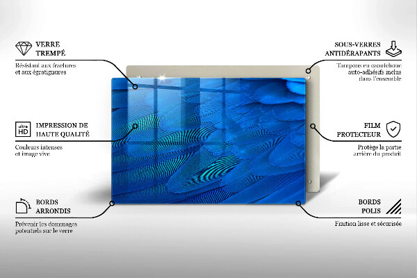 Glas Ceranfeldabdeckung Vogelfedern