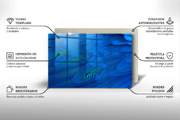 Glas Ceranfeldabdeckung Vogelfedern