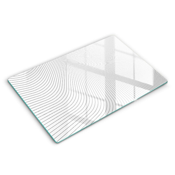 Glas Herdabdeckplatte Modernes Linienmuster