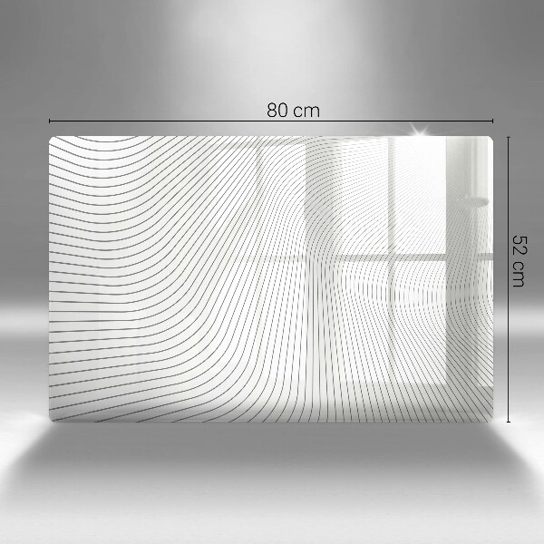 Glas Herdabdeckplatte Modernes Linienmuster