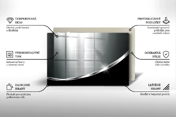 Glas Ceranfeldabdeckung Abstraktion mit Metall