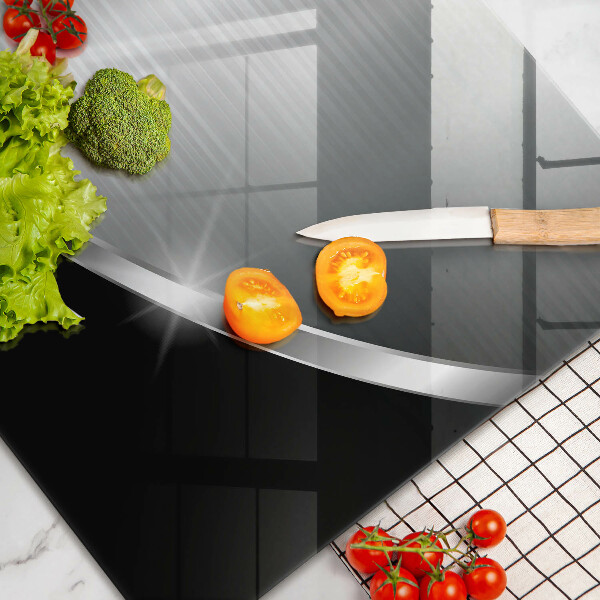 Glas Ceranfeldabdeckung Abstraktion mit Metall