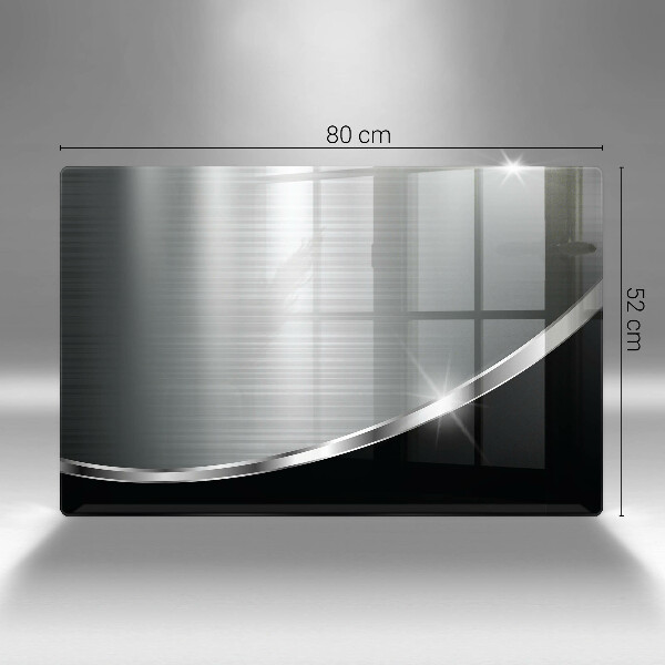 Glas Ceranfeldabdeckung Abstraktion mit Metall