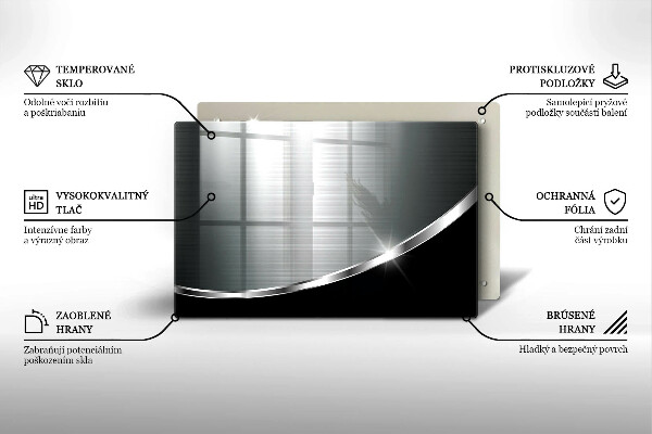 Glas Ceranfeldabdeckung Abstraktion mit Metall