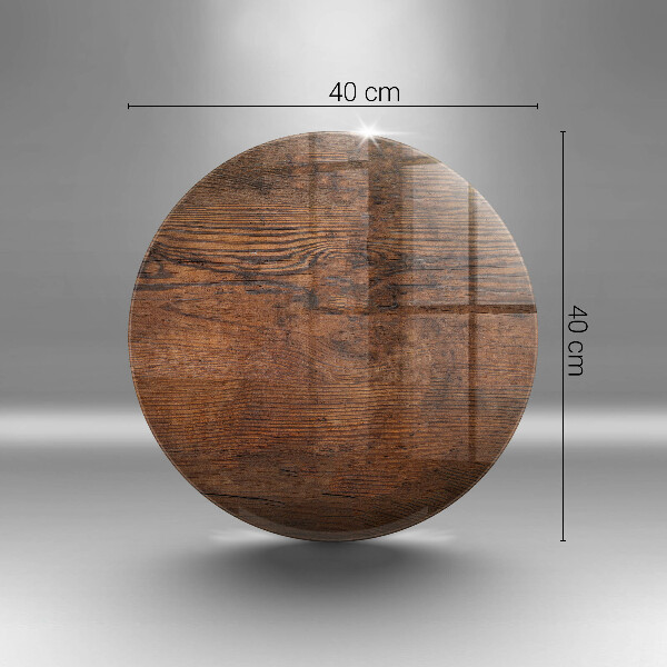 Glas Ceranfeldabdeckung Spritzschutz Dunkles Holzbrett