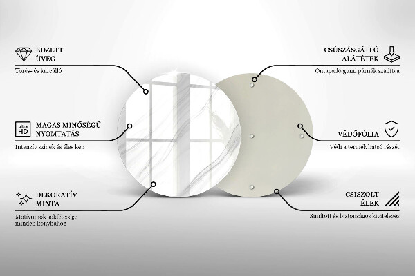 Glas Ceranfeldabdeckung Spritzschutz Zarter Marmor