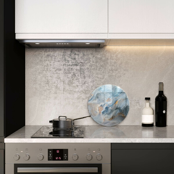 Glas Ceranfeldabdeckung Spritzschutz Marmorstruktur