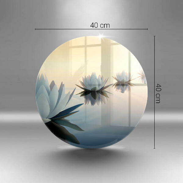 Glas Herdabdeckplatte Lilienblüten auf dem Wasser