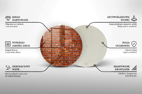 Glas Herdabdeckplatte Wand aus Backsteinmauer