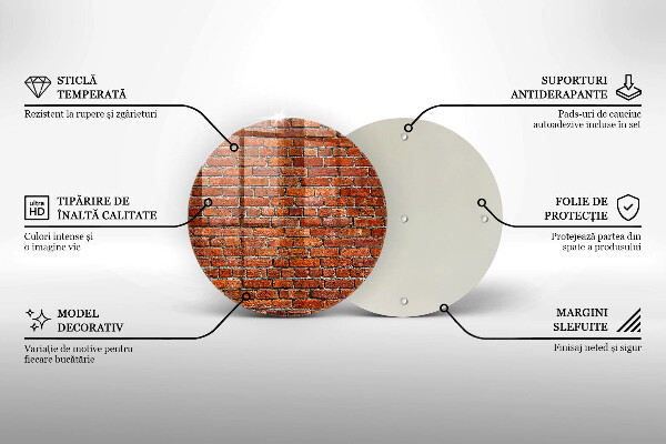 Glas Herdabdeckplatte Wand aus Backsteinmauer