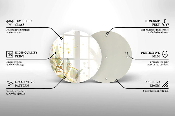 Glas Ceranfeldabdeckung Spritzschutz Aquarell und Blattgold