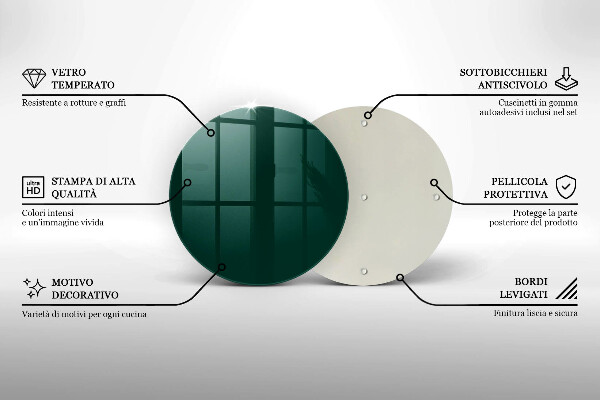 Glas Herdabdeckplatte Grüne Farbe