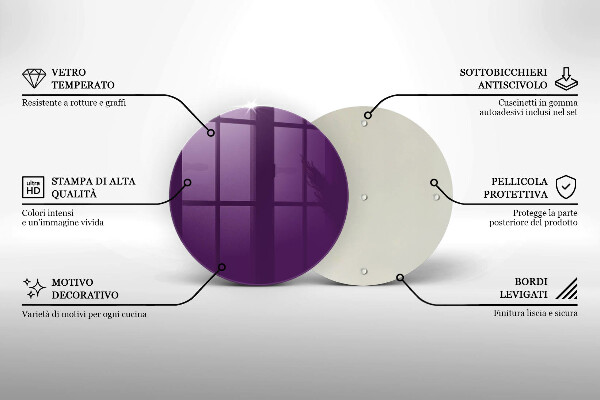 Glas Herdabdeckplatte Violette Farbe