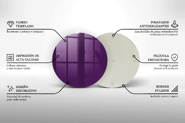 Glas Herdabdeckplatte Violette Farbe