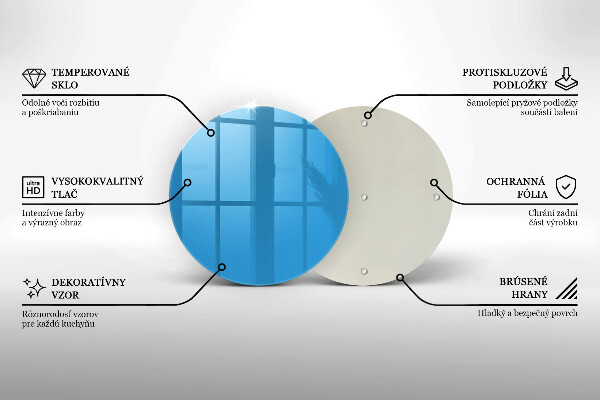Glas Herdabdeckplatte Blaue Farbe