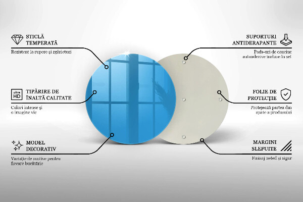 Glas Herdabdeckplatte Blaue Farbe