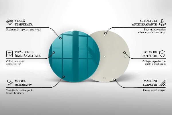Glas Herdabdeckplatte Türkis
