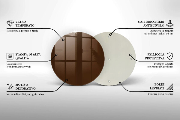 Glas Herdabdeckplatte braune Farbe