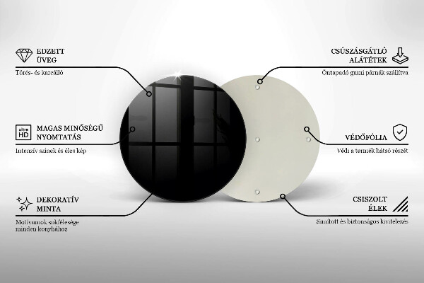 Glas Herdabdeckplatte Schwarze Farbe