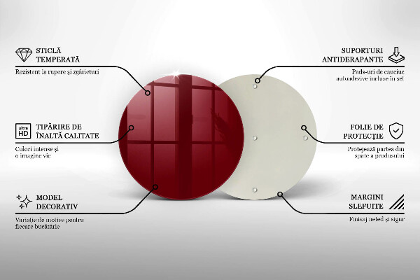 Glas Herdabdeckplatte weinrote Farbe