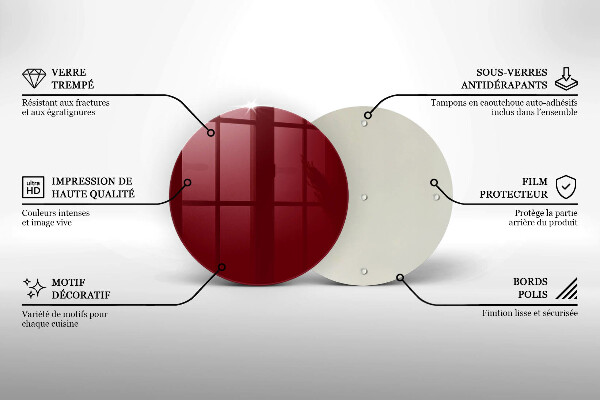 Glas Herdabdeckplatte weinrote Farbe