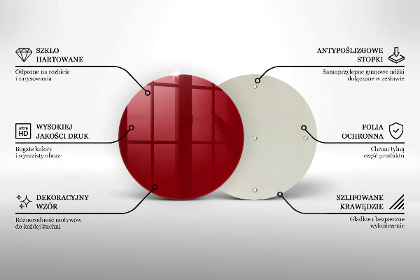 Glas Herdabdeckplatte rote Farbe