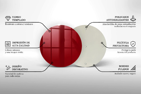 Glas Herdabdeckplatte rote Farbe