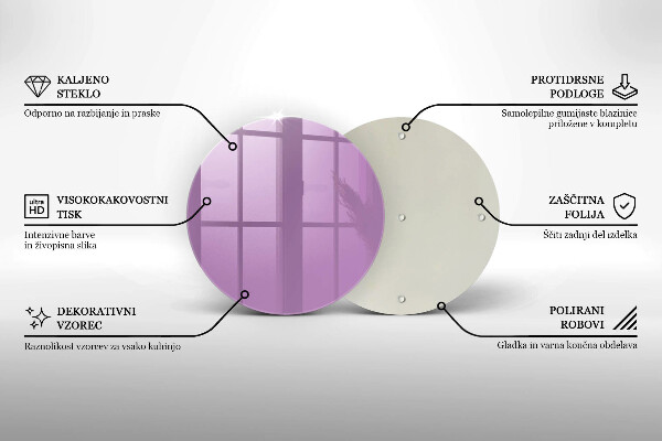 Glas Herdabdeckplatte Violette Farbe