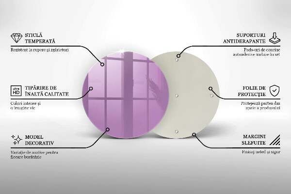 Glas Herdabdeckplatte Violette Farbe