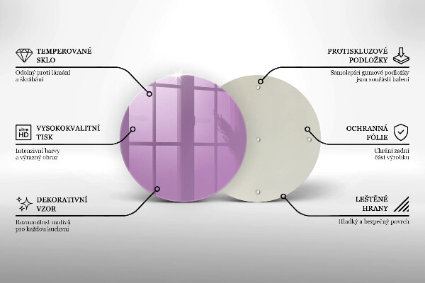 Glas Herdabdeckplatte Violette Farbe