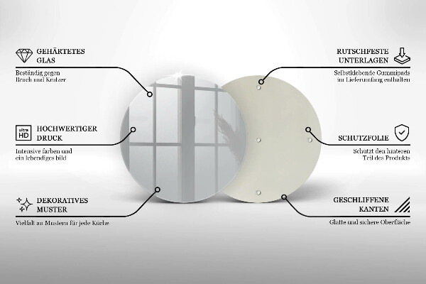 Glas Herdabdeckplatte Graue Farbe