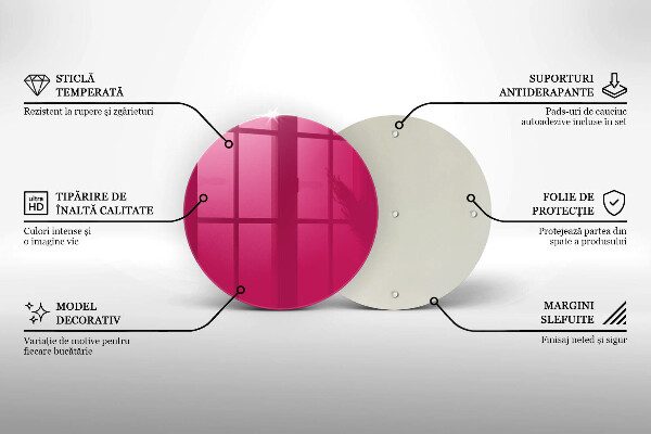 Glas Herdabdeckplatte Pinke Farbe