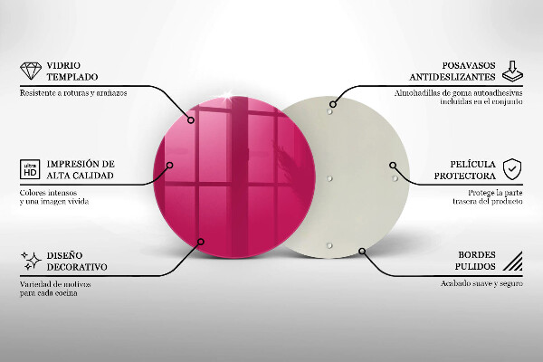 Glas Herdabdeckplatte Pinke Farbe