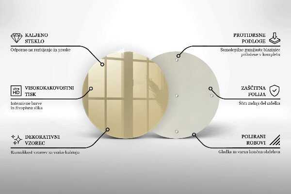 Glas Herdabdeckplatte Beige Farbe