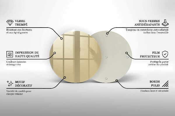 Glas Herdabdeckplatte Beige Farbe