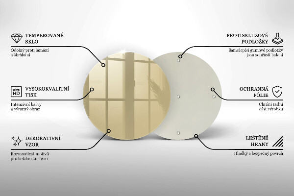 Glas Herdabdeckplatte Beige Farbe