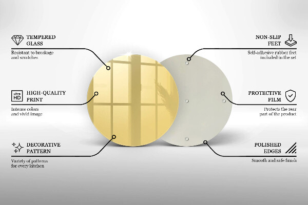 Glas Herdabdeckplatte Gelb