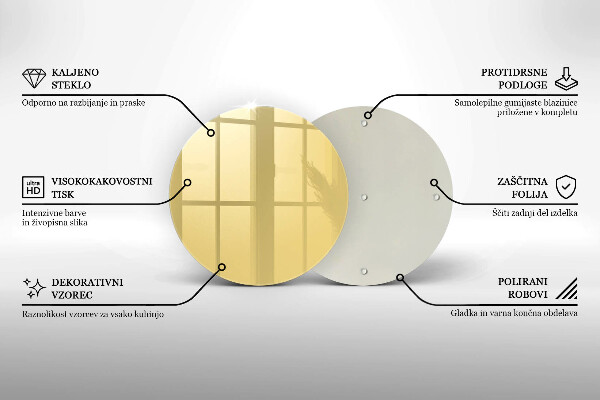 Glas Herdabdeckplatte Gelb