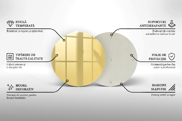 Glas Herdabdeckplatte Gelb