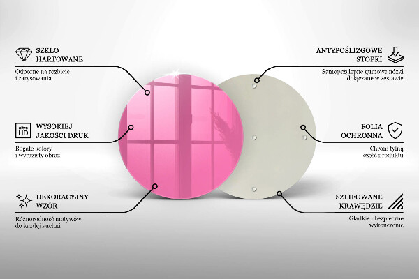 Glas Herdabdeckplatte Pinke Farbe