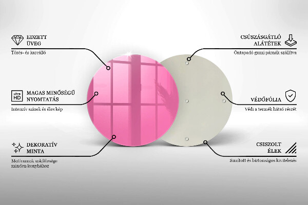 Glas Herdabdeckplatte Pinke Farbe